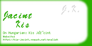 jacint kis business card